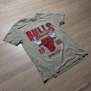 NBA Chicago Bulls Basketball Graphic T-Shirt Mens Medium 1966 Distressed Logo